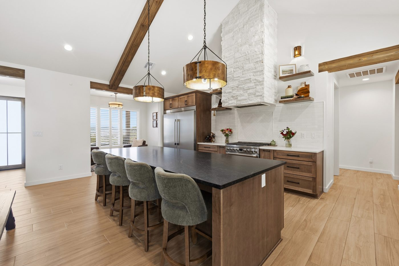 Kitchen in the Tijeras custom home